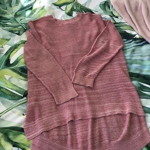 Oversized/Long Red Lou & Grey Sweater